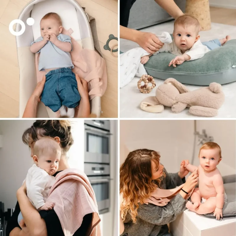 Domoo 34001001 3 Set De 3 Langes Muslin 70x70 Cm Flower Pink Lovely