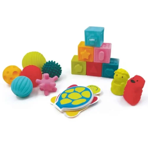 Ludi 30054 2 Coffret Éveil Livre Cubes Balles