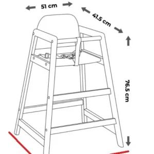 Geuther 2303 NA 7 Emma Chaise Haute Empilable En Bois
