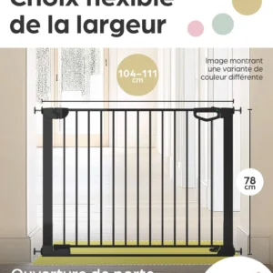 Geuther 4760 WE 2 Barrière De Sécurité Easylock Flatstep 104 Cm 111 Cm Blanc