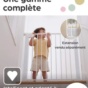 Geuther 4760 WE 7 Barrière De Sécurité Easylock Flatstep 104 Cm 111 Cm Blanc