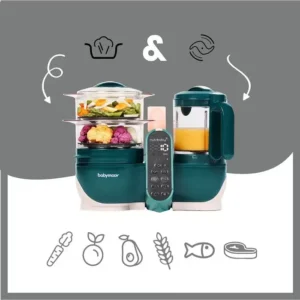 Babymoov A001136 3 Robot Cuiseur Nutribaby+ Opal Green