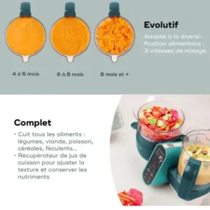 Babymoov A001136 4 Robot Cuiseur Nutribaby+ Opal Green