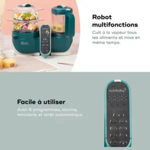 Babymoov A001136 6 Robot Cuiseur Nutribaby+ Opal Green