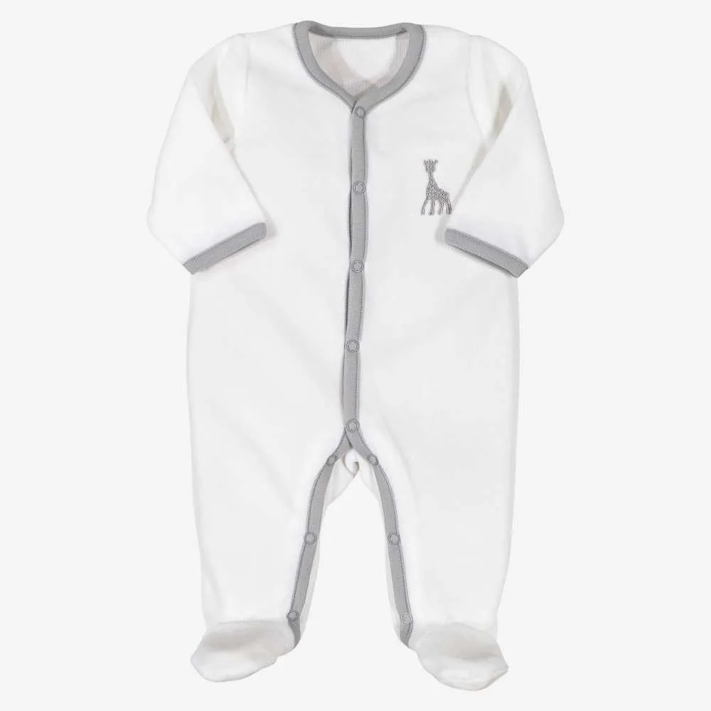 Pyjama Blanc et Gris (1Mois) Sophie la girafe