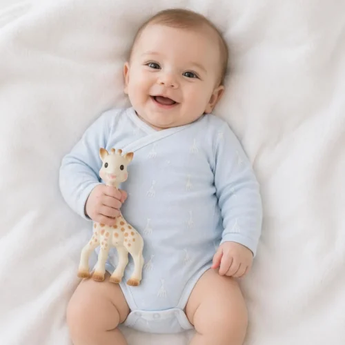 Sophie La Girafe 8504014 2 Sophie La Girafe + Body 3 Mois Bleu