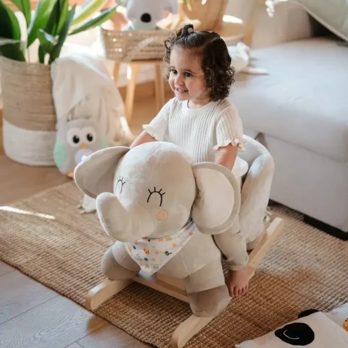Eurekakids 69180057 3 Cucu Rocker Éléphant Chaise À Bascule Bébé