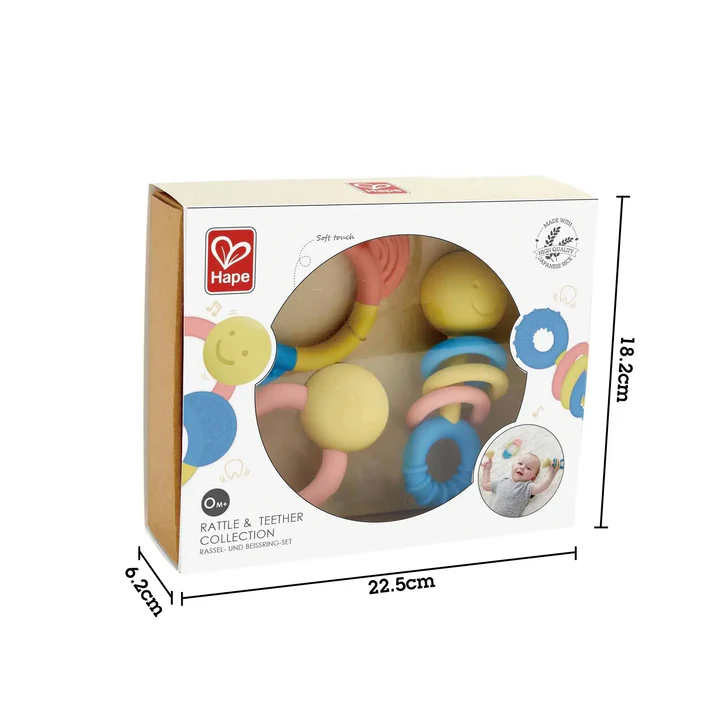 Hape E0027 4 Collection Hochets & Anneaux De Dentition Hape