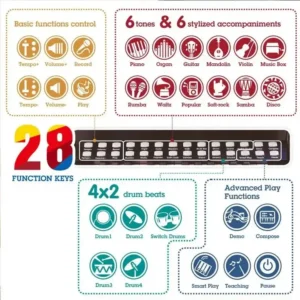 Hape E0627 2 Piano Lumineux Éducatif