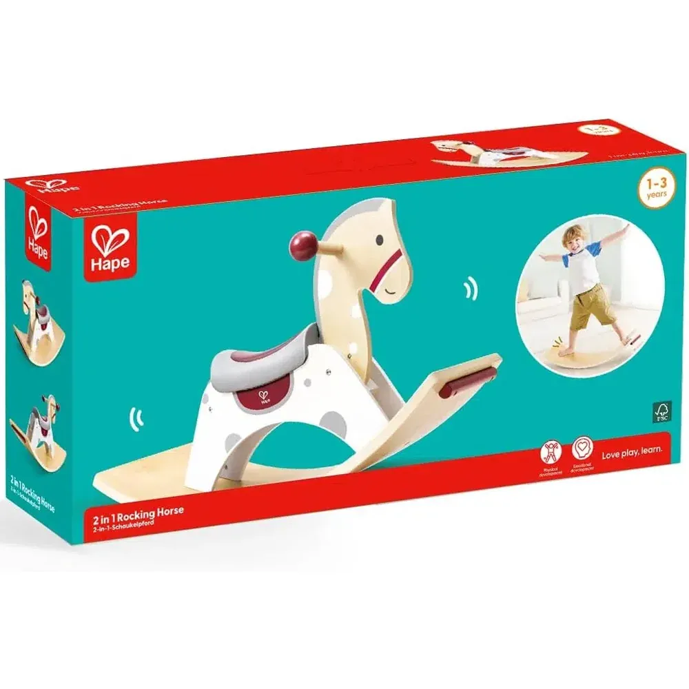 Cheval à Bascule 2 en 1 Hape (1–3 ans)
