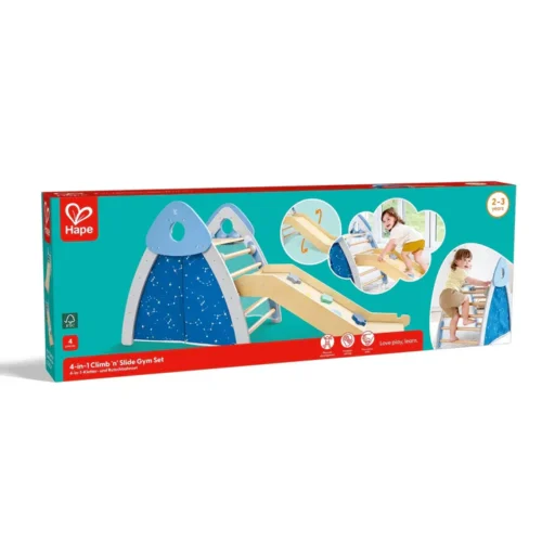 Hape E1222 1 Aire De Jeu Escalade & Toboggan 4 En 1