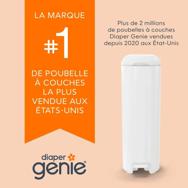 Angelcare I000808 EU 10 Poubelle À Couches Diaper Genie Platinum Blanc Angelcare I000808 EU 10 Poubelle À Couches Diaper Genie Platinum Blanc
