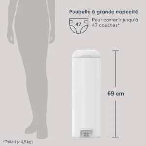 Angelcare I000808 EU 11 Poubelle À Couches Diaper Genie Platinum Blanc Angelcare I000808 EU 11 Poubelle À Couches Diaper Genie Platinum Blanc