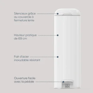 Angelcare I000808 EU 6 Poubelle À Couches Diaper Genie Platinum Blanc Angelcare I000808 EU 6 Poubelle À Couches Diaper Genie Platinum Blanc