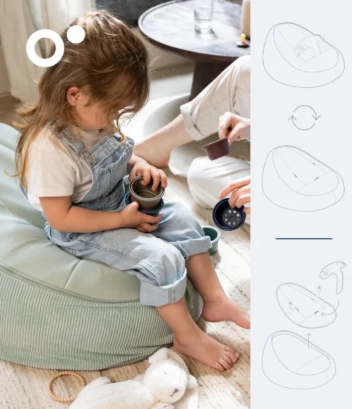 Doomoo SG02 7 Transat Bébé Seat'n Grow Green Doomoo SG02 7 Transat Bébé Seat'n Grow Green