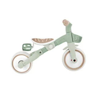 Globber VEGB0000738 109 10 Tricycle D’apprentissage 3en1 Plus Ecologic Sauge 12m+