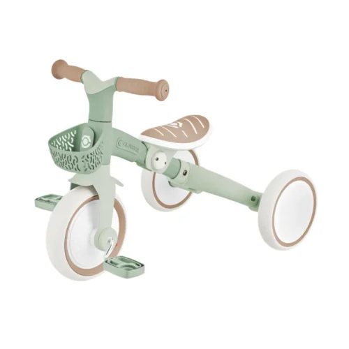 Globber VEGB0000738 109 2 Tricycle D’apprentissage 3en1 Plus Ecologic Sauge 12m+