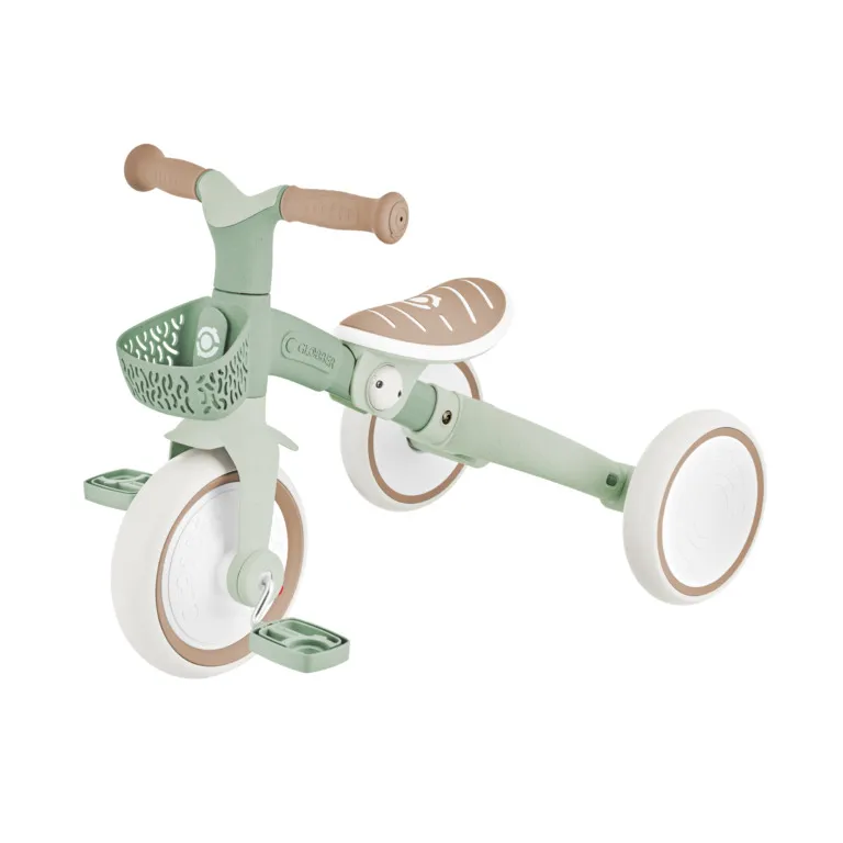Globber VEGB0000738 109 2 Tricycle D’apprentissage 3en1 Plus Ecologic Sauge 12m+