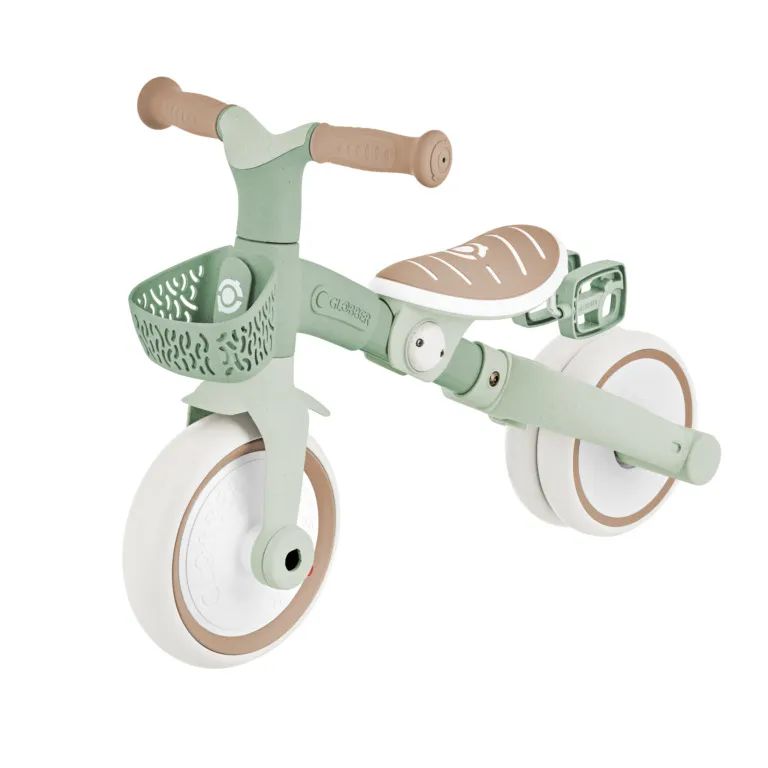 Globber VEGB0000738 109 3 Tricycle D’apprentissage 3en1 Plus Ecologic Sauge 12m+
