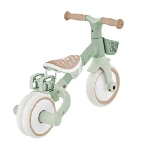 Globber VEGB0000738 109 6 Tricycle D’apprentissage 3en1 Plus Ecologic Sauge 12m+