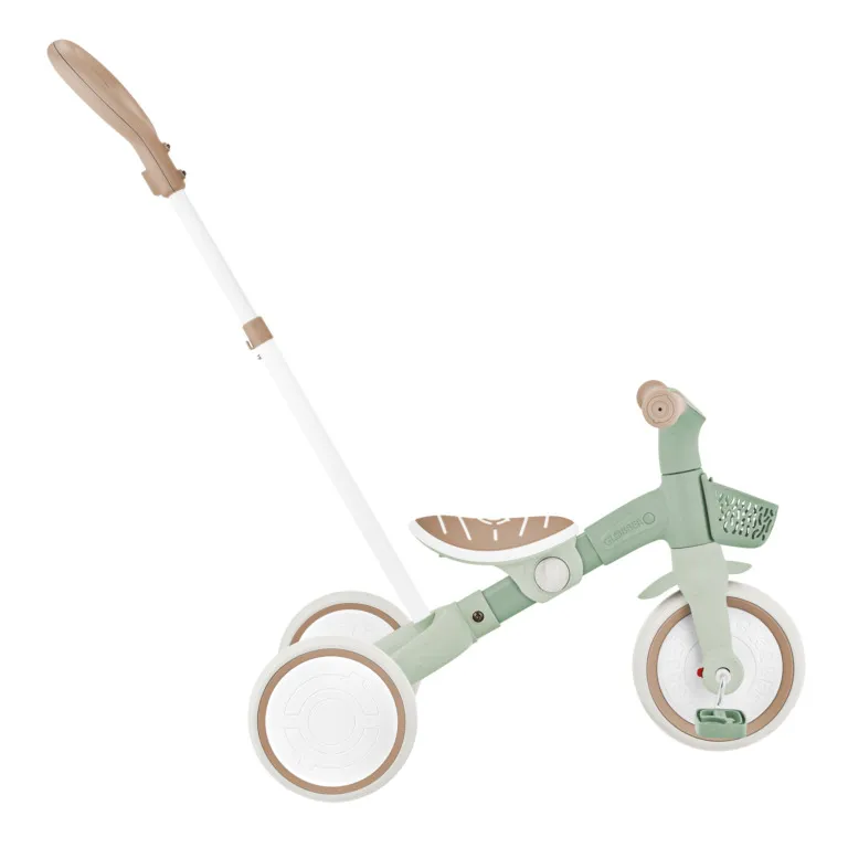 Globber VEGB0000738 109 7 Tricycle D’apprentissage 3en1 Plus Ecologic Sauge 12m+