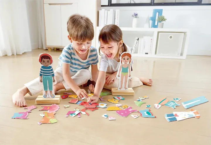 Hape E1651 5 Puzzle Magnétique Habillage
