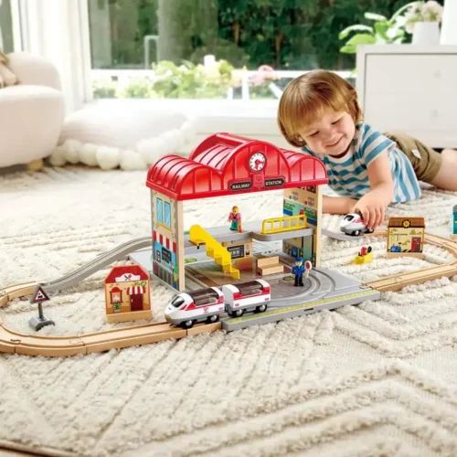 Hape E3877 3 Gare Ferroviaire Portable