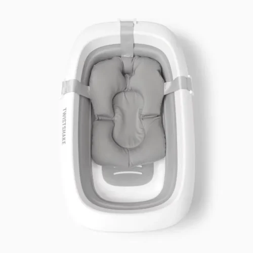 Twistshake 78996 1 Luxury Bath Kit Gris – Baignoire Pliable Pour Bébé Avec Coussin +rince cheveux Et Jouets De Bain
