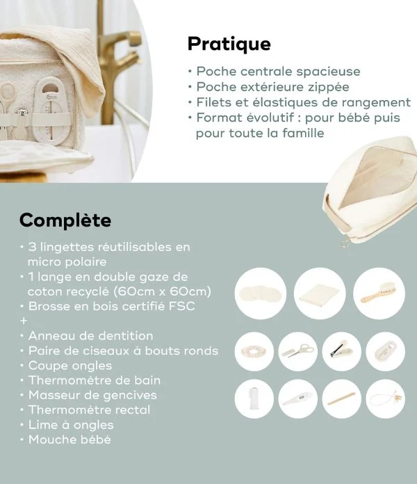 Babymoov A032009 9 Trousse De Toilette Curl White