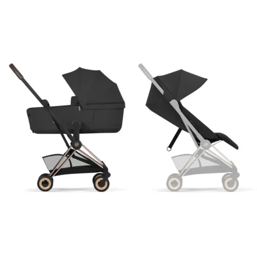 Cybex 526000177 1 New Pack Coya + Nacelle Pliable Rose Gold Sepia Black Nouvelle Génération