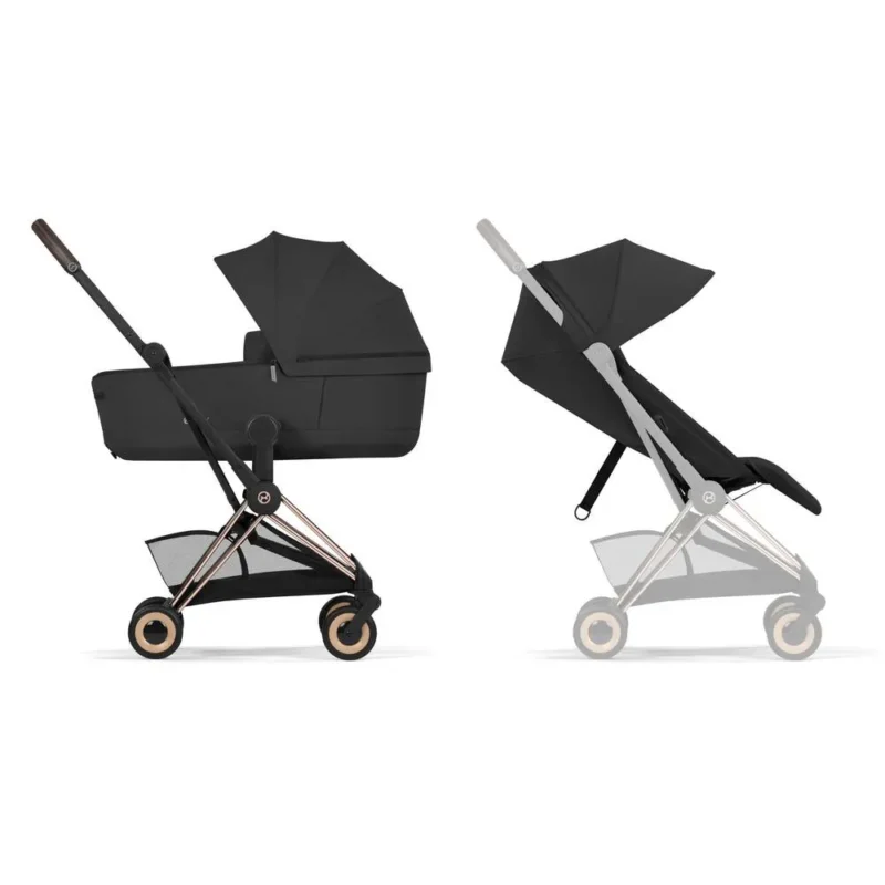 Cybex 526000177 1 New Pack Coya + Nacelle Pliable Rose Gold Sepia Black Nouvelle Génération