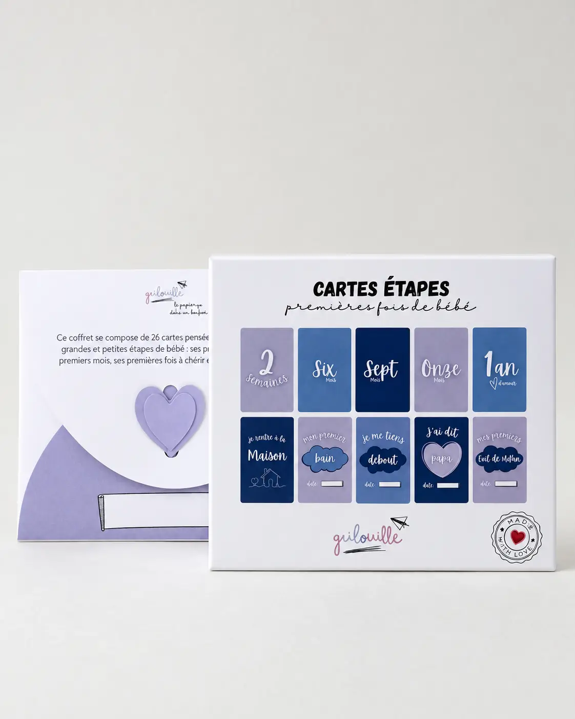 Cartes étapes Bleu - Premières fois de bébé
