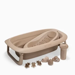 Twistshake 79276 6 Kit Deluxe Baignoire Mocha Pliable Pour Bébé Avec Support+rince cheveux+jouets De Bain 0m+ Twistshake 79276 6 Kit Deluxe Baignoire Mocha Pliable Pour Bébé Avec Support+rince cheveux+jouets De Bain 0m+
