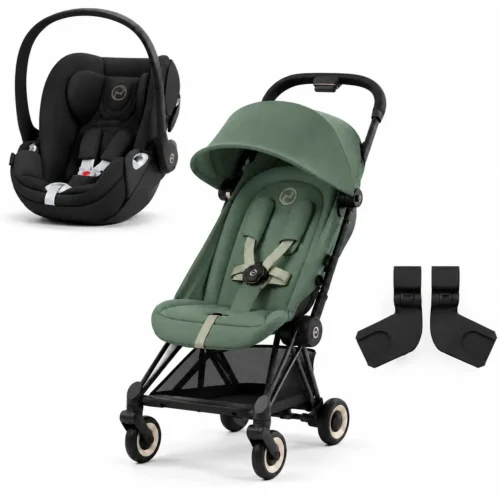 Cybex 522004355 522004125 523000219 1 Pack Cybex Coya Matt Black Green + Adaptateurs + Cloud T I size Black