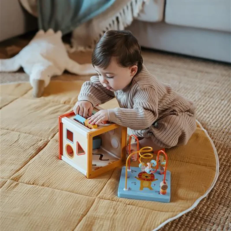 Eurekakids 69180545 5 Little Activity Cube Wild en Bois